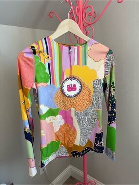 CeliaB NWT Multicolor Long-Sleeve Athletic Top